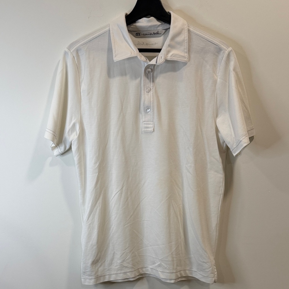 Travis Mathew White Short-Sleeve Polo